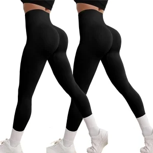 2 Pack High Waisted Leggings for Women
