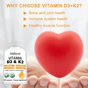 D3 & K2 Vitamins Heart, Bone, Muscle, Immune & Joint Health,